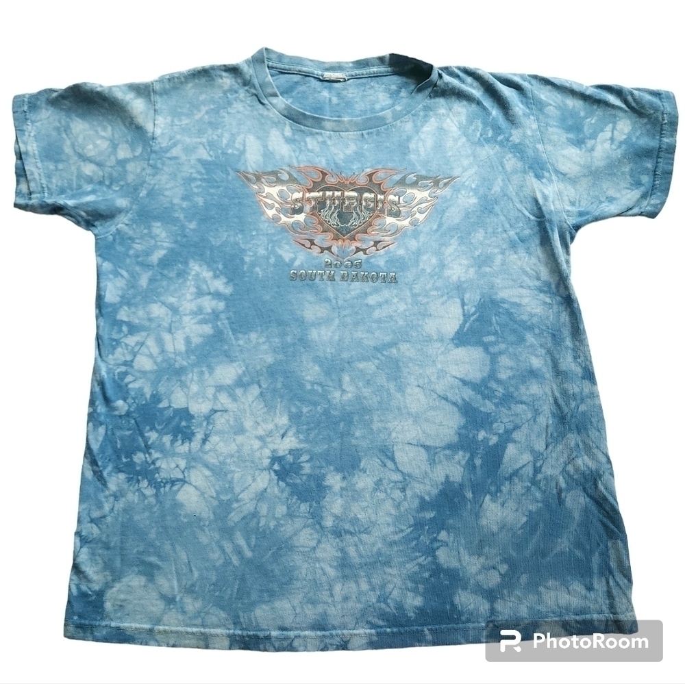Y2K Tie Dye Sturgis Biker Graphic Tshirt